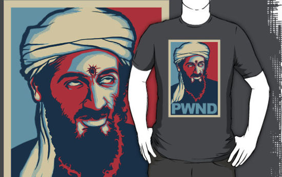 dead osama bin laden t shirt. stamped #39;Osama bin Laden is