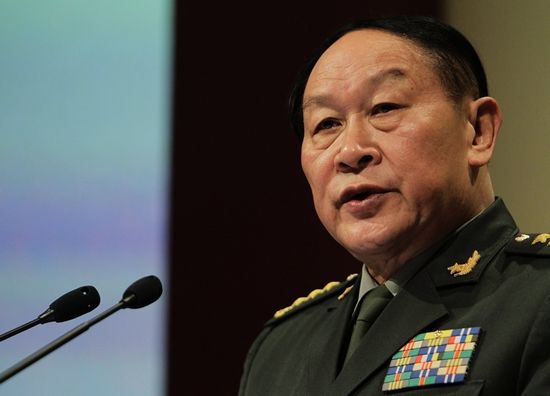 中国国务委员兼国防部长梁光烈5日在新加坡香格里拉对话会上发表