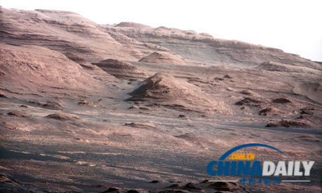 夏普山的基底部分,"好奇号"探测器火星陆地探险的目的地.