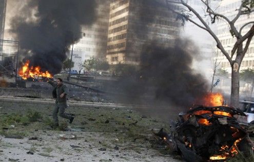 爆炸现场画面。 爆炸现场画面。