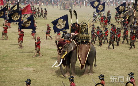 图文:泰国民众庆祝大象节