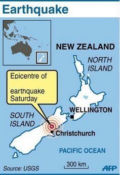 新西兰南岛发生7.2级地震(组图)