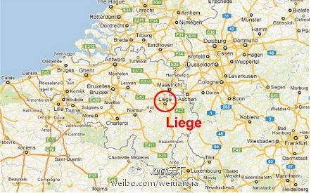 比利时列日地图