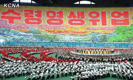 朝鲜团体操阿里郎多场景内容革新(图)|朝鲜团体