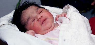 A baby girl, soon after her birth in New Delhi(Agencies)