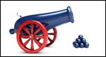 A toy cannon