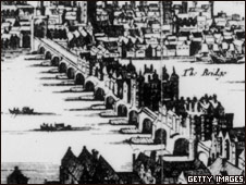 Picture of the medieval London Bridge