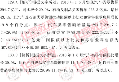 2010年北京公务员考试行测真题答案(3)