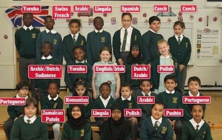 英国小学形同联合国:414学生讲31种语言