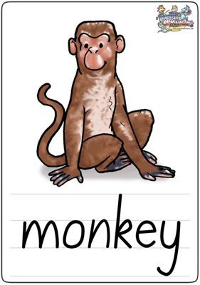 英语学习卡片"monkey"