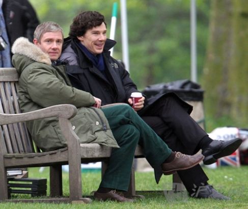 Martin Freeman and Benedict seem so comfortable and friendly with each other.