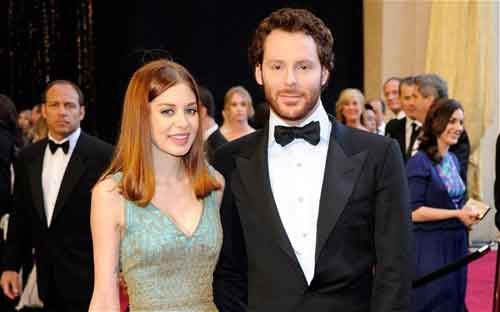 Napster co-founder and Facebook founding president Sean Parker (R) and Alexandra Lenas