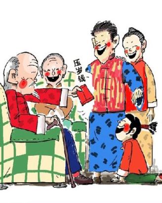 春节压岁钱年年涨 孩子变身小土豪(组图)