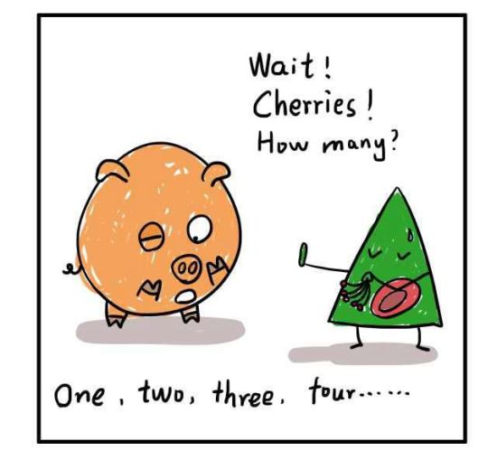 Wait!Cherries!How many?One,two,three,four.һ£ӣмһĸ...