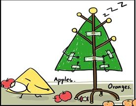 四格三角玩英语:漫画水果篇之苹果