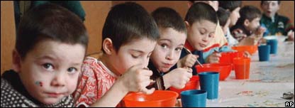 Children in an orphanage