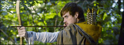Actor Jonas Armstrong, playing the part of Robin Hood in a recent BBC TV series