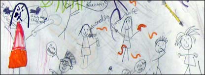 A drawing from the pupils at the Broadwater Primary School