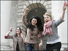 Very happy and excited students