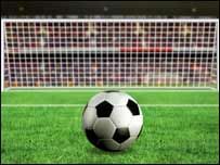 Football on penalty spot