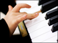 a child playing the piano