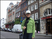  Learning English presenter Yang Li in Covent Garden