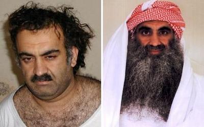 A combination photo of Khalid Sheik Mohammed and Osama bin Laden. Al-Qaida leader Osama bin Laden threatened to kill any captured Americans if the US executes the self-professed mastermind of the Sept.11 attacks or any other al-Qaida suspects