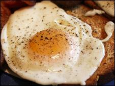 A fried egg on toast