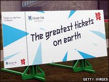 A sign saying 'The greatest tickets on earth'