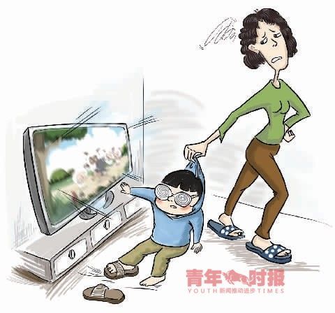 电视机像磁铁孩子观看时越走越近 家长要小心