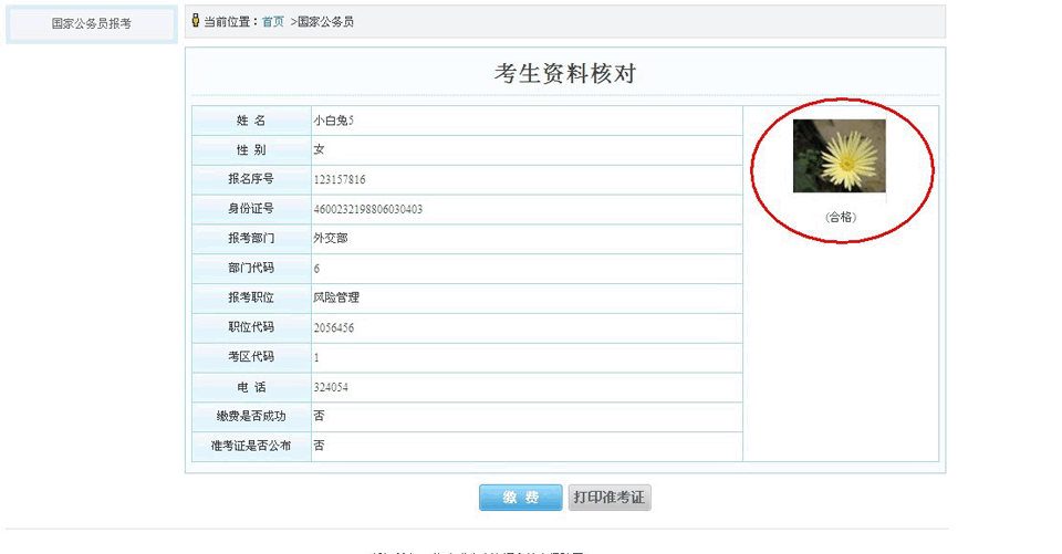 2015国考海南考区考生网上报名确认须知