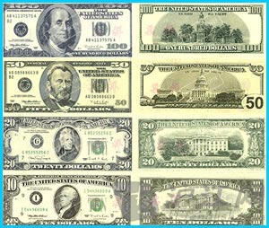 美元纸币图案