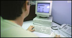 A man working at his computer