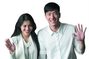 刘翔亮相否认奉子成婚 葛天性格像男孩子