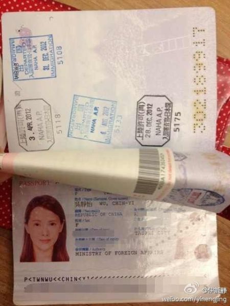 伊能静在微博上载台湾护照，力证自己是台湾人身份