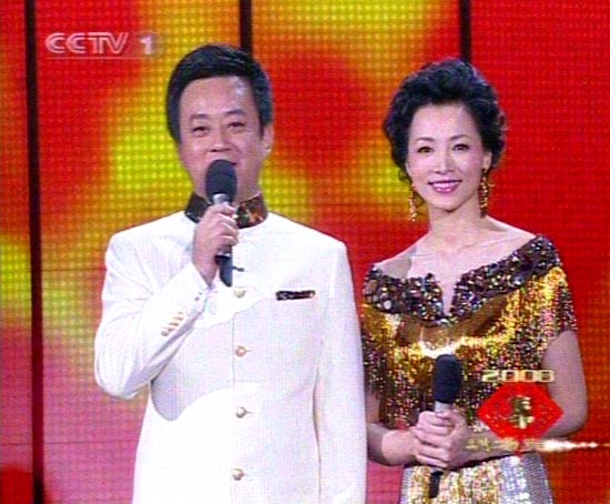 图文：2008央视春晚--朱军董卿串场主持