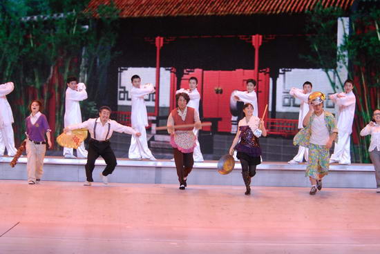 图文:09年央视春节晚会--《功夫世家》表演