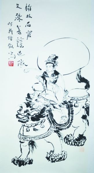 南京毗卢寺方丈传义法师水墨画加拿大震撼展出