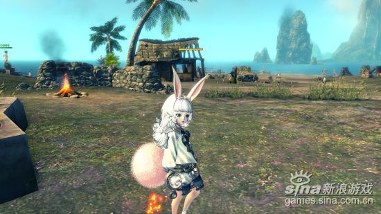 可爱小萝莉兔耳萌萌玩剑灵