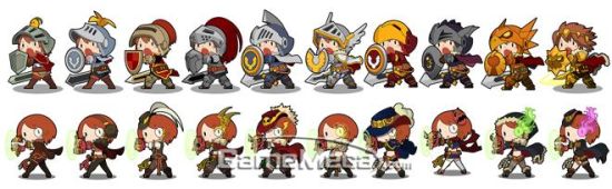 Com2us本社开发的《Im Hero》,是一款以简单的操作感受刺激的打击感的横轴动作RPG。虽然游戏方式简单,谁都能轻松享受游戏的快乐,但网罗伙伴组成四人小队,通过战斗和强化养成等RPG特有的乐趣也能一一感受得到。 完成一个地下城平均需要1分钟左右,玩家可以体验到高速轻快的战斗体验。战斗时允许英雄1名和最多3名伙伴人物参与,在进入地下城前玩家可以选择好友召唤朋友的英雄,如此一来就可以在战斗中得到一定时间的帮助。 总的来说,主人公自动前进,玩家点击下方的按钮发起攻击或用盾防守敌人的攻击。此外,