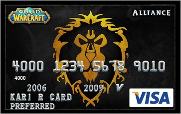 暴雪推出18款全新魔兽世界主题VISA信用卡