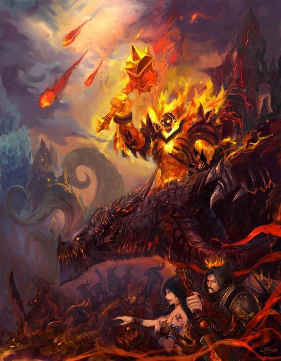 玩家精美画作:巫妖王和愤怒的大螺丝-新浪魔兽世界专区