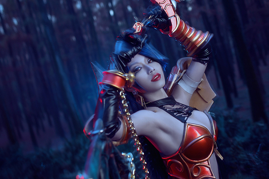 dota2玩家cosplay冷艳痛苦女王 不要太美