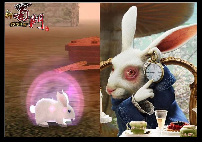 左图:可爱月兔 右图:兔子先生