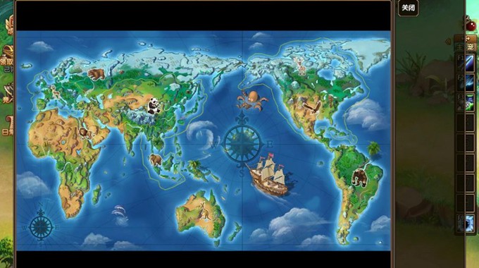 游戏以世界地图为模板