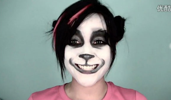 教你画女熊猫人妆视频超像超可爱