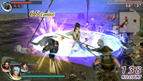 《无双大蛇 魔王再临》PSP版画面