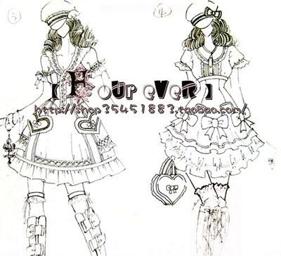美眉梦工场灵子の手绘lolita洋装设计