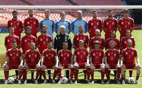 西班牙队世界杯全家福