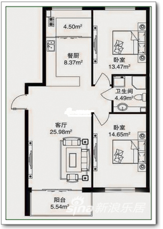 使用面积20-70平方米户型设计先进合理,户户